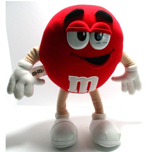 M & M Mars Plush Red M & M Flexible Arms  Legs 13" High - Picture 2 of 6